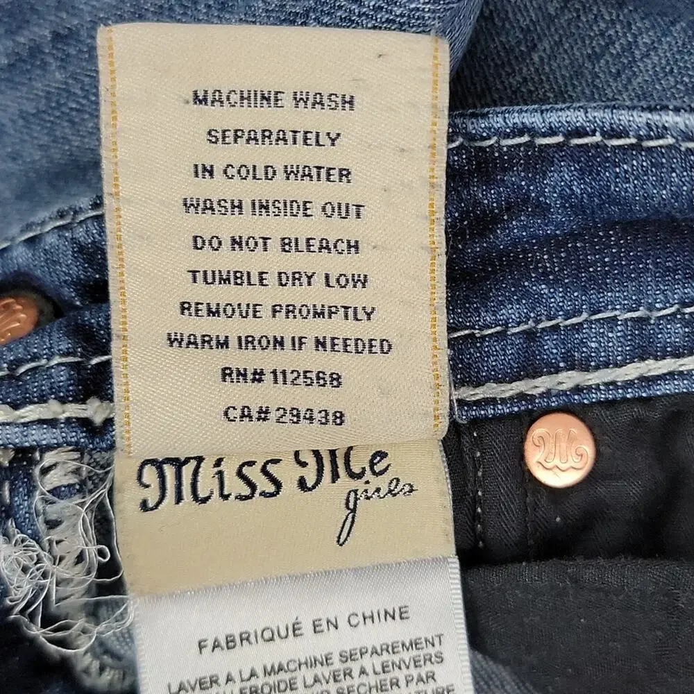 Miss‎ Me girls denim cuffed capri 10